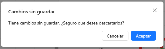 Modal de Cambios sin Guardar